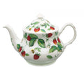 Roy Kirkham Teapot - Alpine Strawberry, Bone China Ceramic Made in England