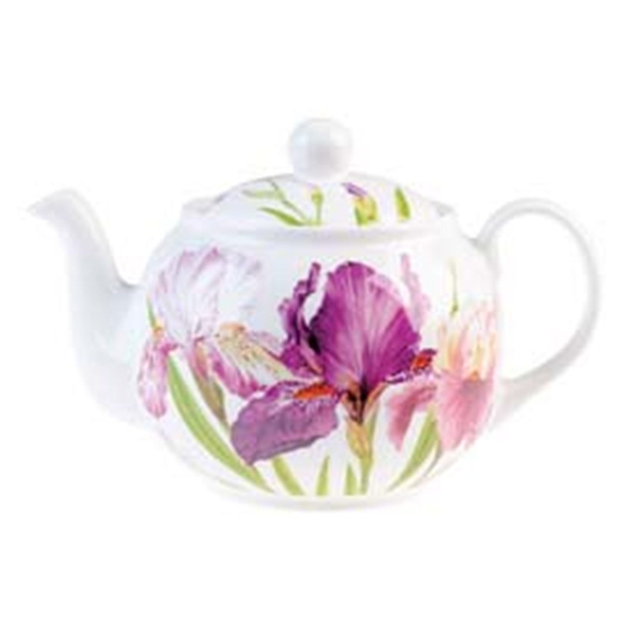 Roy Kirkham Teapot - Iris, Bone China Ceramic Made in England
