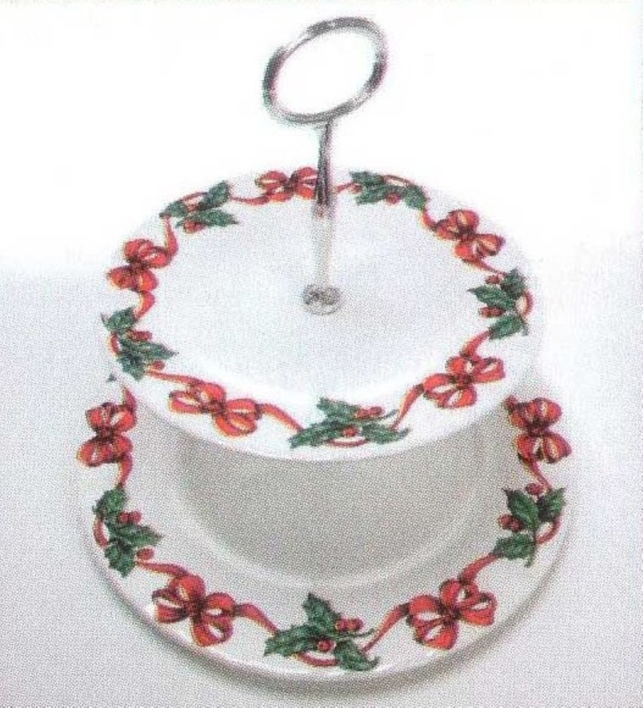 Roy Kirkham 2 Tier CAKE STAND-XMAS RIBB