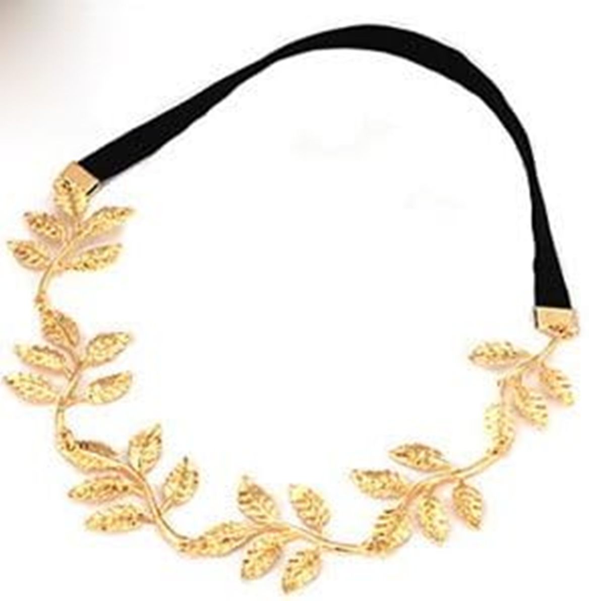 Greek Golden Elegant Leaf Headband