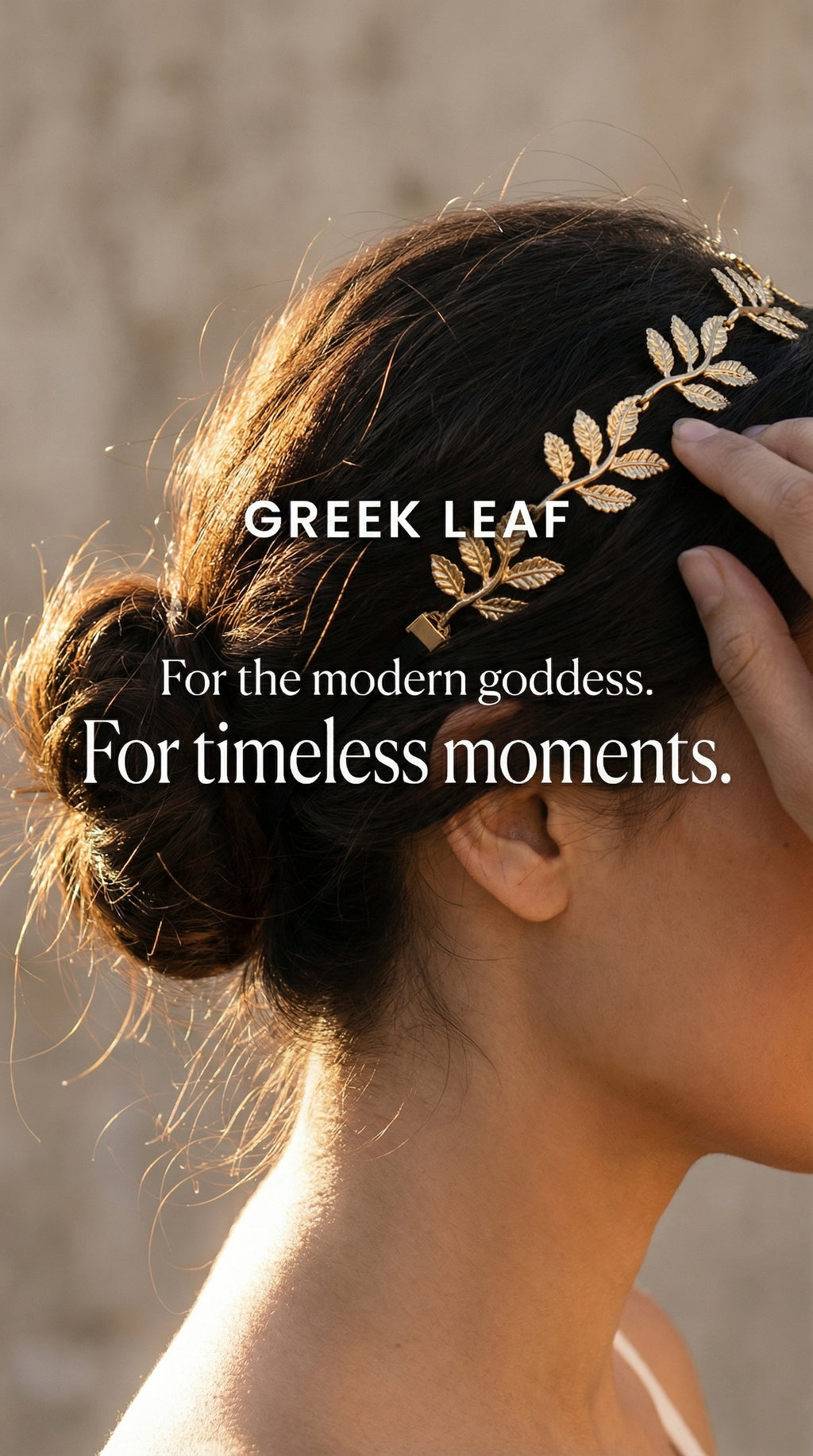 Greek Golden Elegant Leaf Headband
