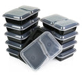 Premium Meal Prep Food Containers w/ Lid 2 Compartment, 10-pack