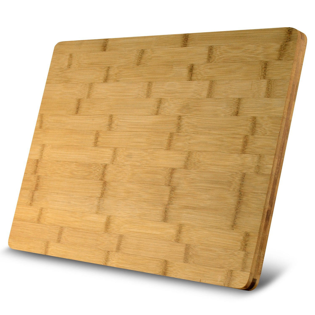 Premium Bamboo Large Cutting Board and Serving Tray Drip Groove