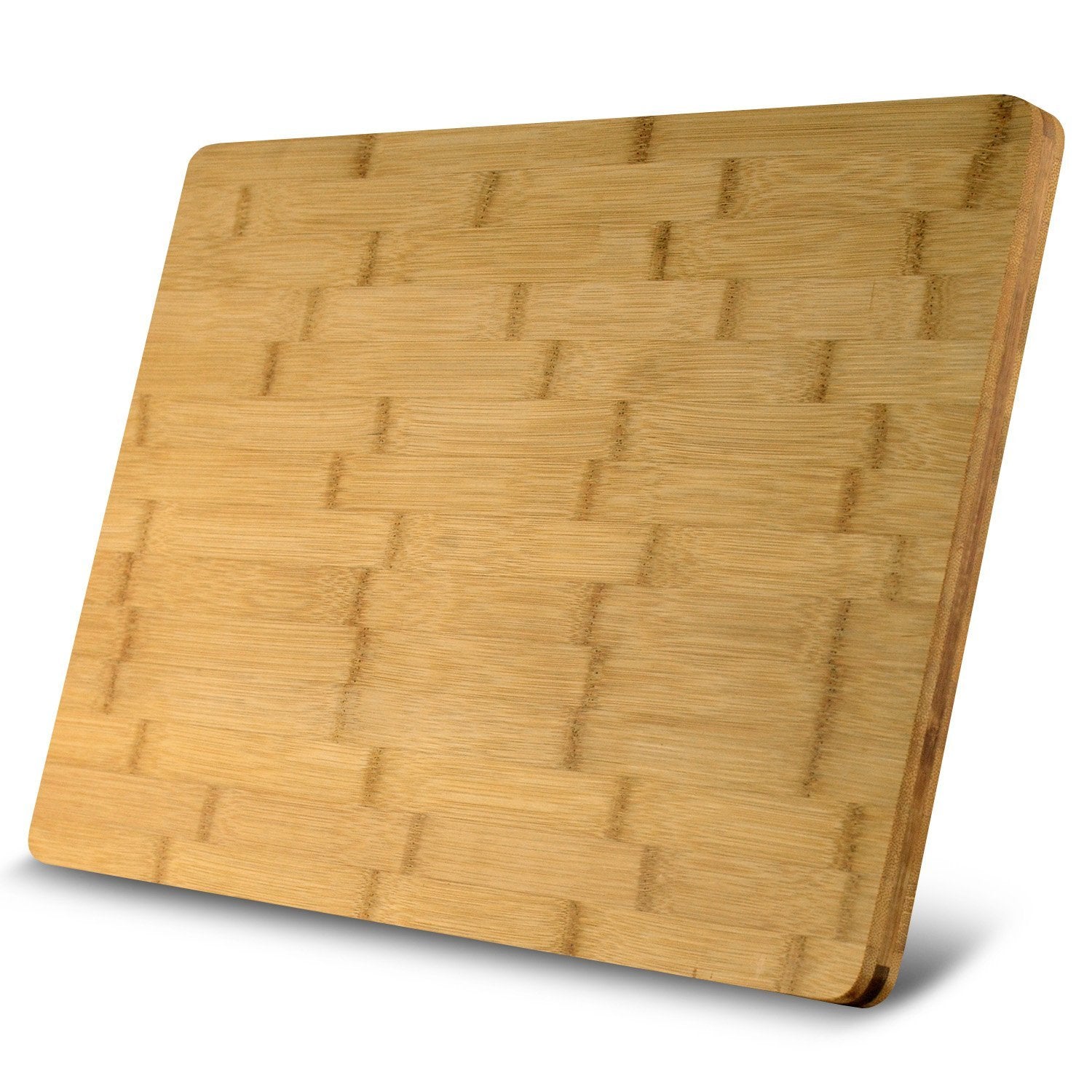 Premium Bamboo Large Cutting Board and Serving Tray Drip Groove