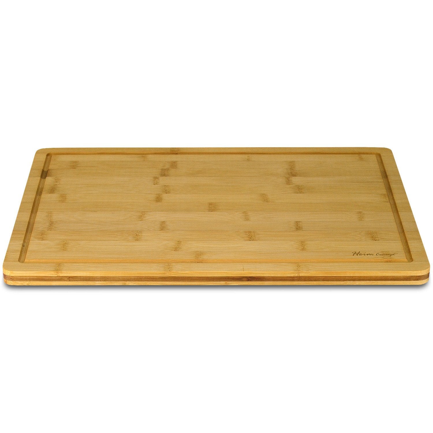 Premium Bamboo Large Cutting Board and Serving Tray Drip Groove