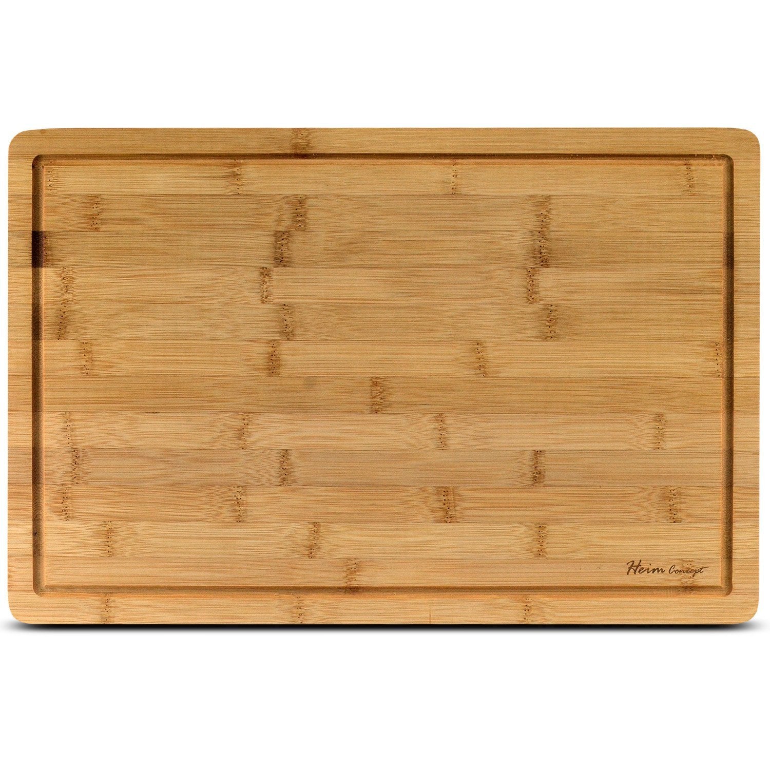 Premium Bamboo Large Cutting Board and Serving Tray Drip Groove