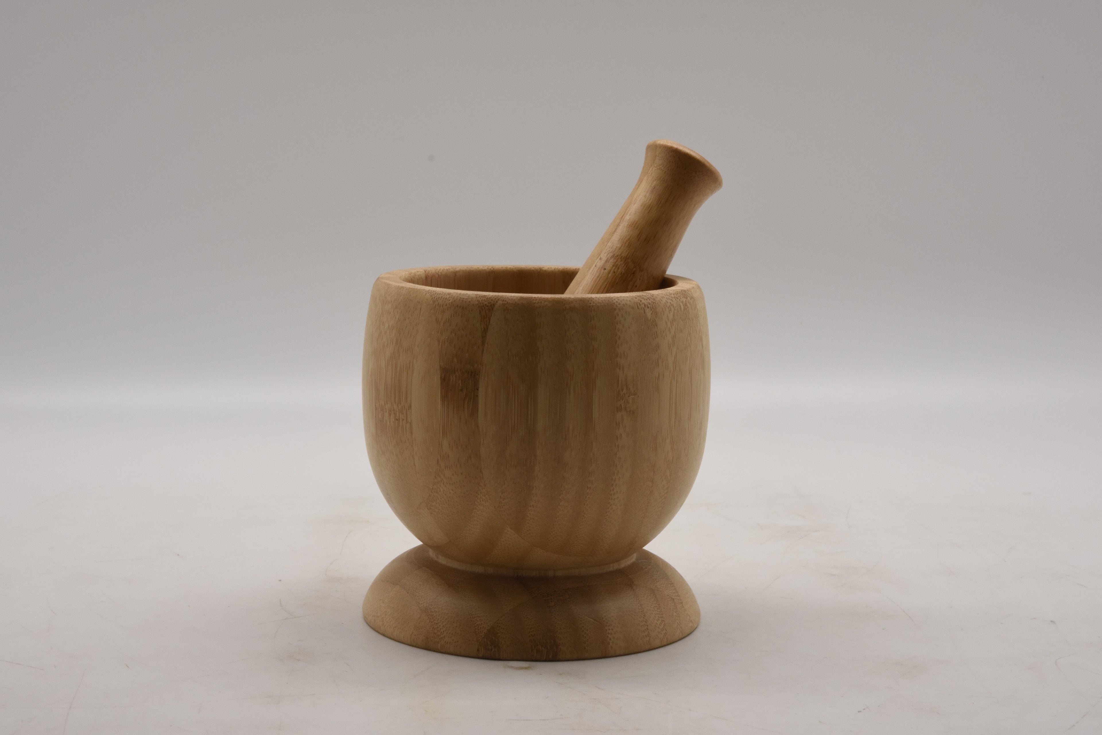 Bamboo Mortar and Pestle DIA 11.8*18CM