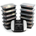 Premium Meal Prep Food Containers with Lids, 12-pack