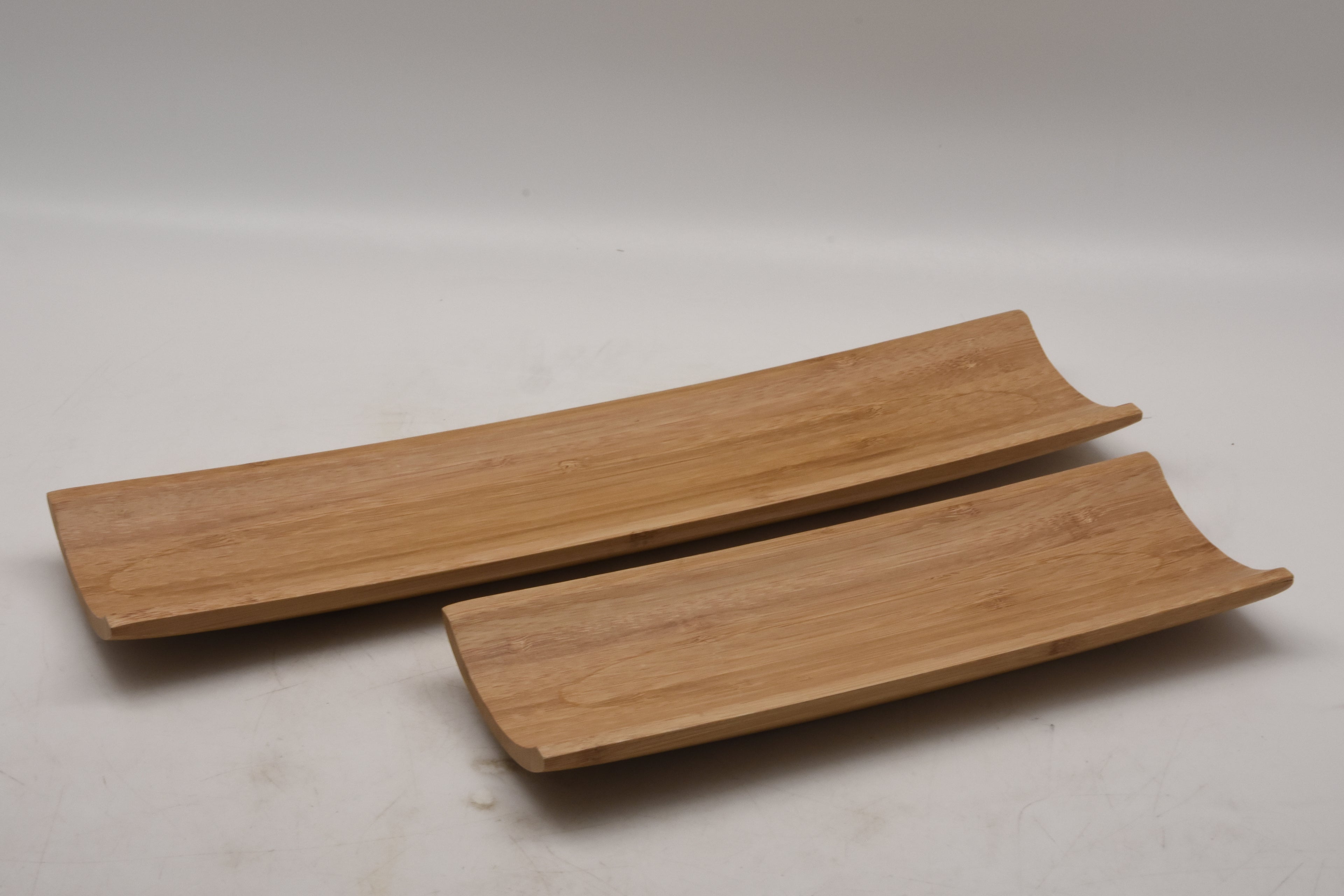 Set of 2 BAMBOO Curvy Serving trays