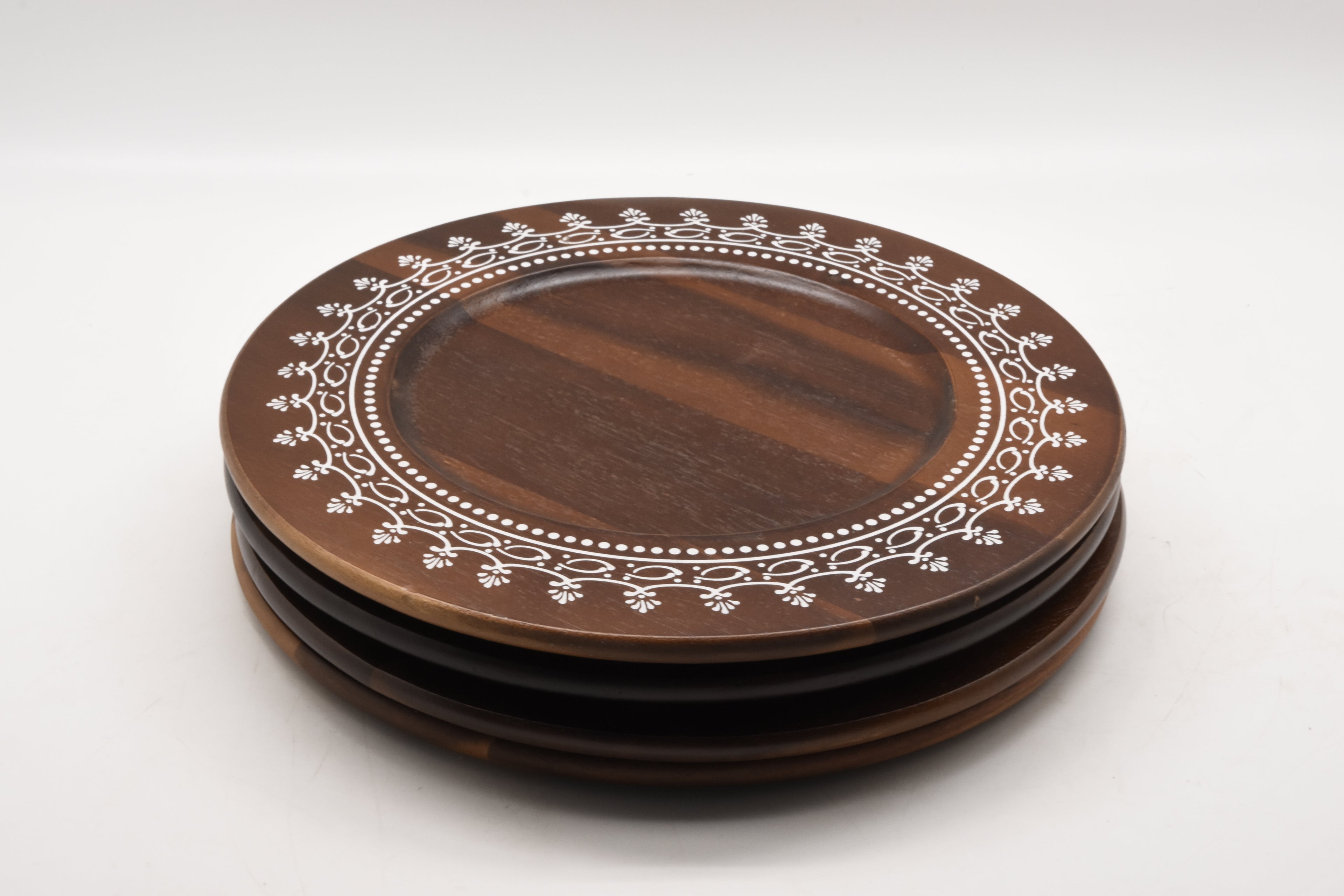 ACACIA WOODEN Charger PLATE 4PCS/SET