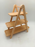 3-tiers Bamboo Ladder Serving trays and stand