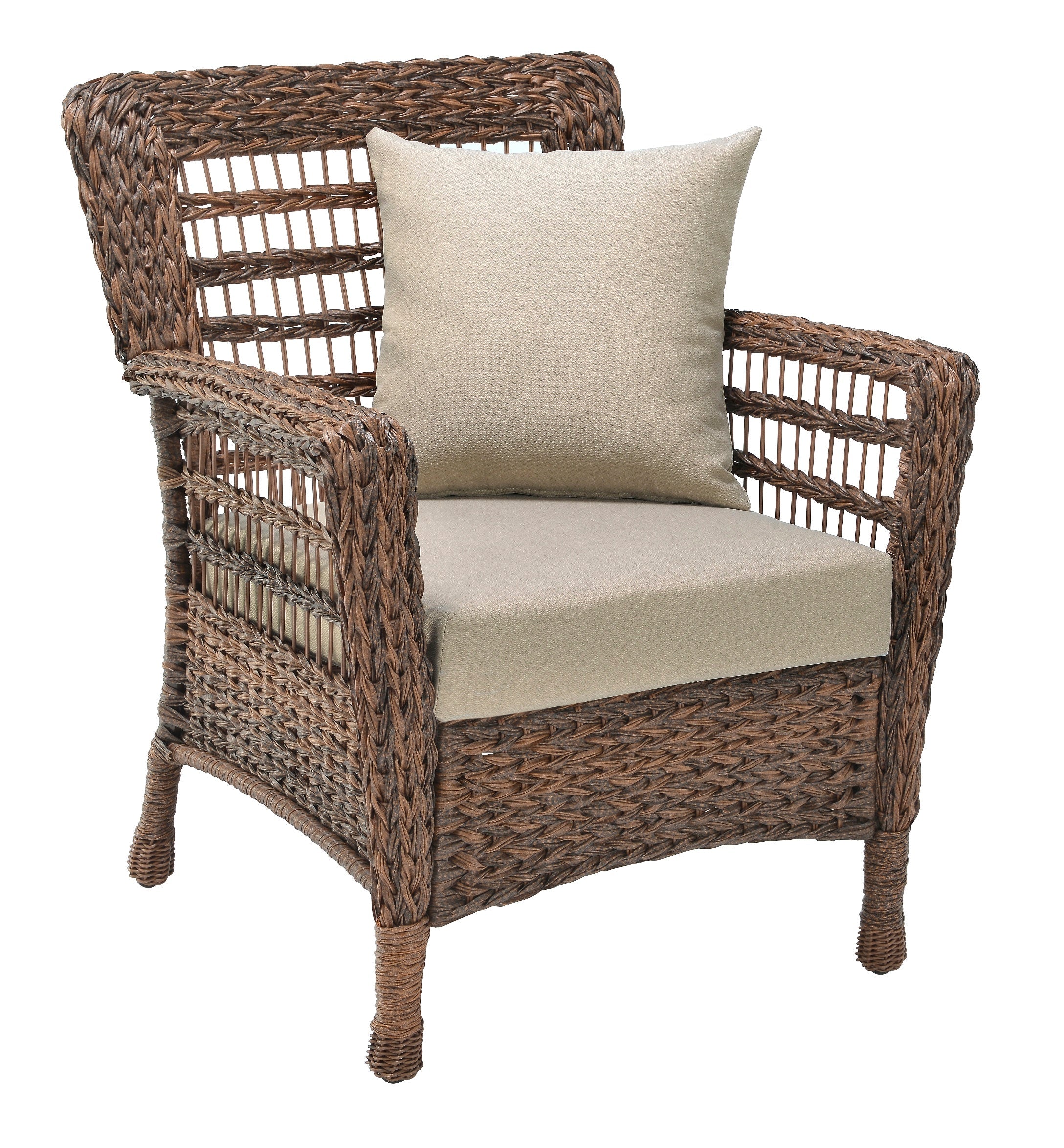 Faux Sea Grass Resin Rattan Patio Chair