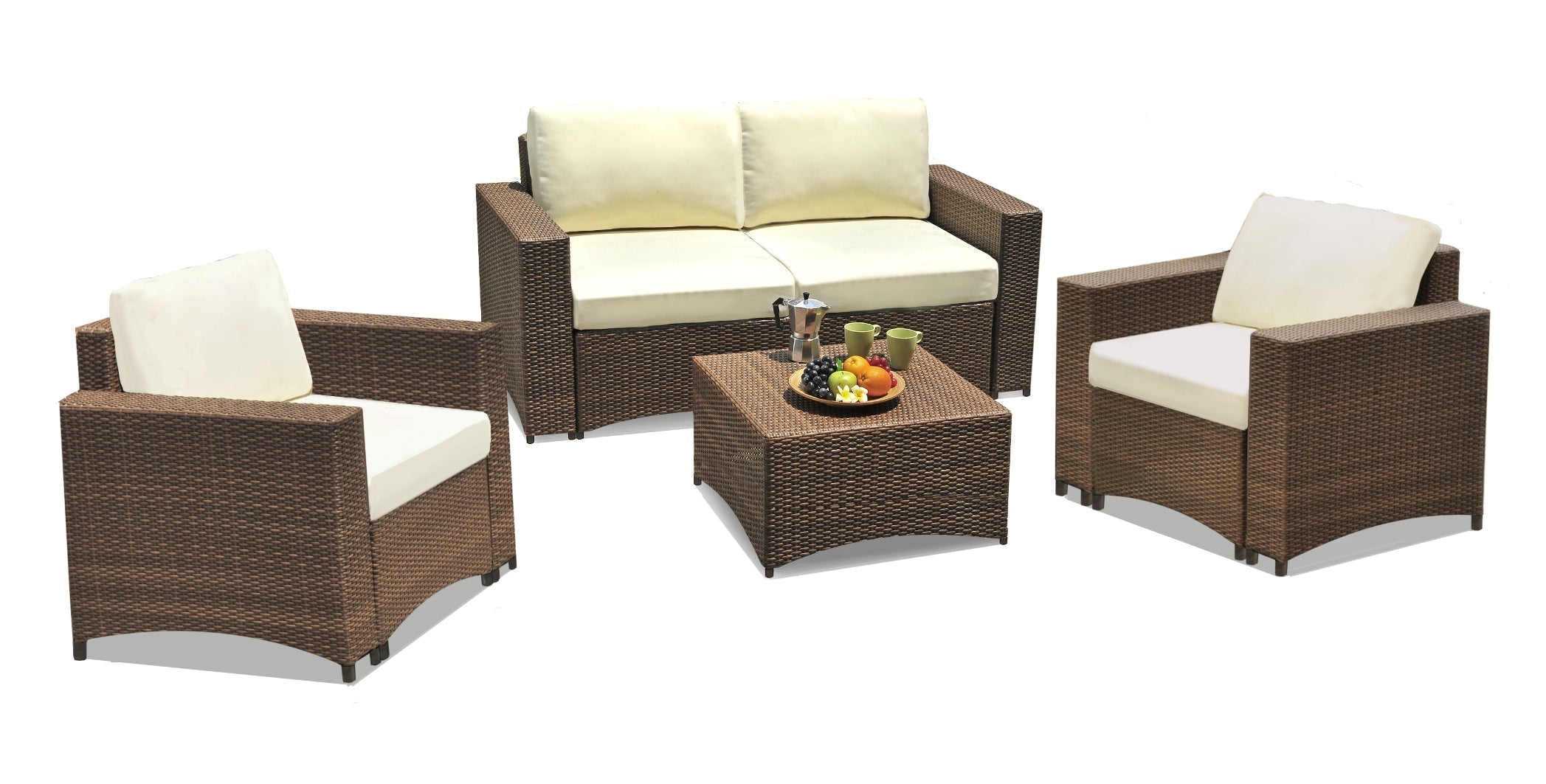 Studio Shine Collection Modular conversation set with loveseat