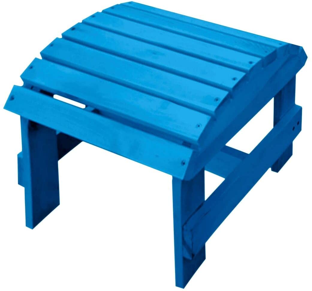 Pine Ottoman -Sky Blue