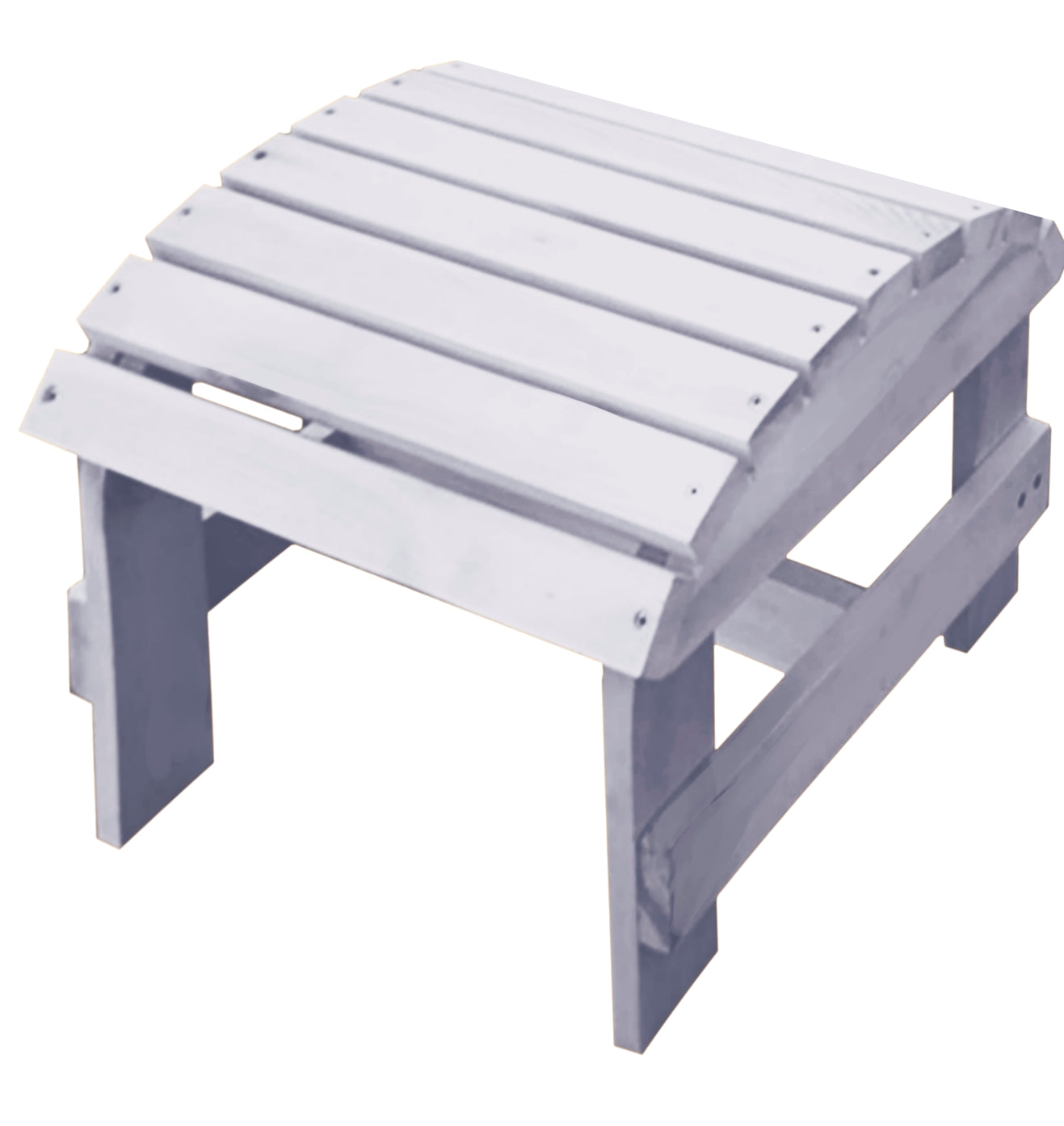 Pine Ottoman - White