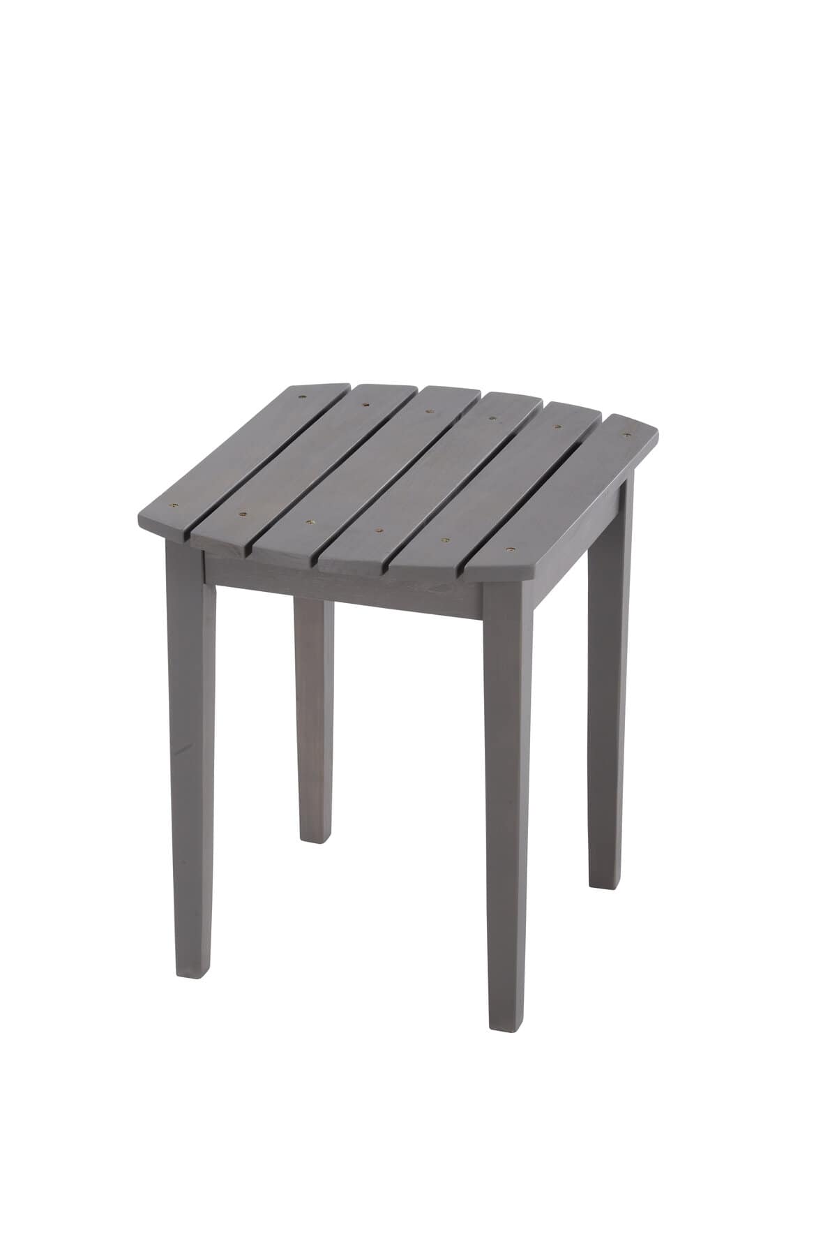 Dark Grey Solid Wood Side Table