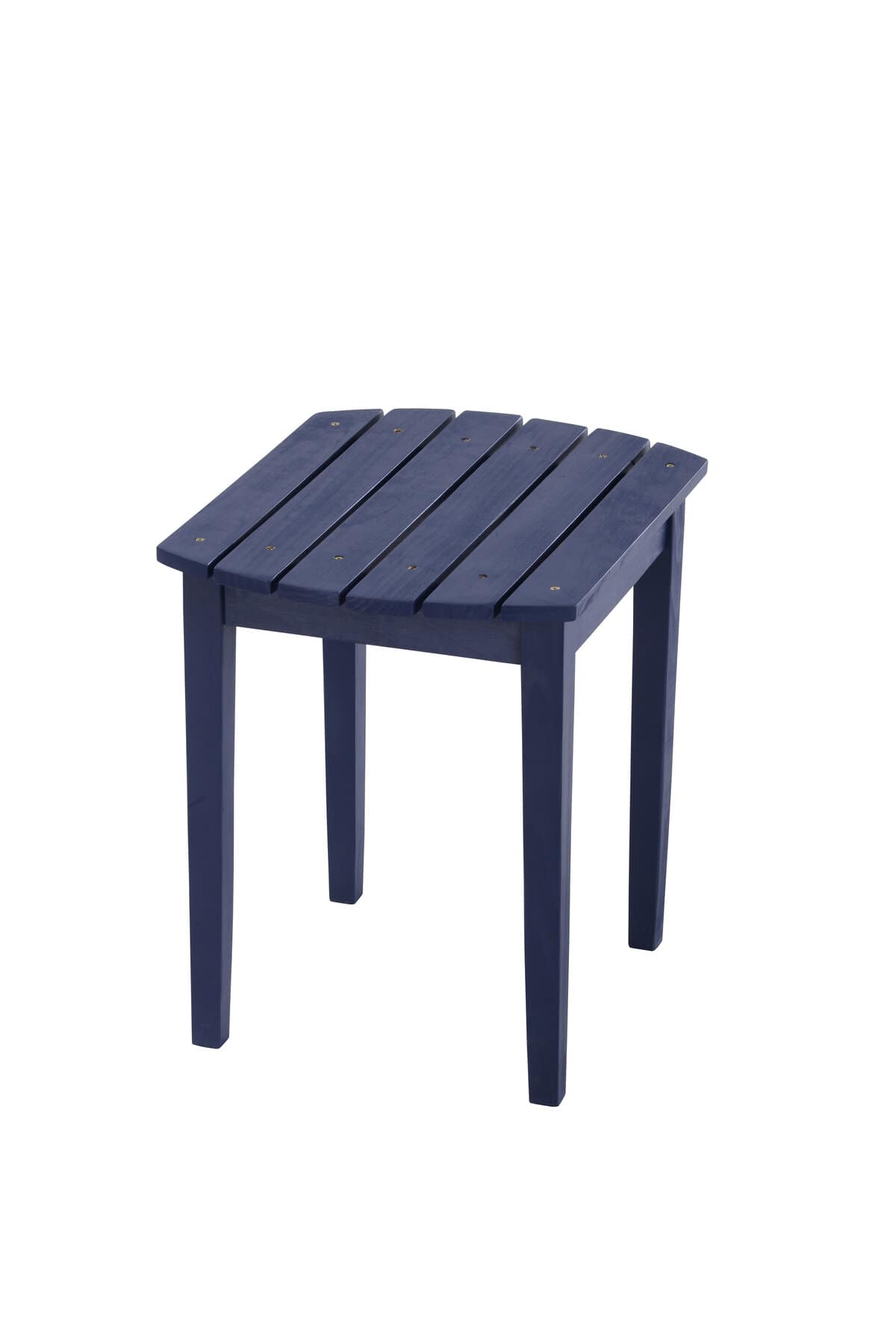 Navy Blue Solid Wood Side Table