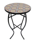 Mosaic Art Collection Floral Accent Table