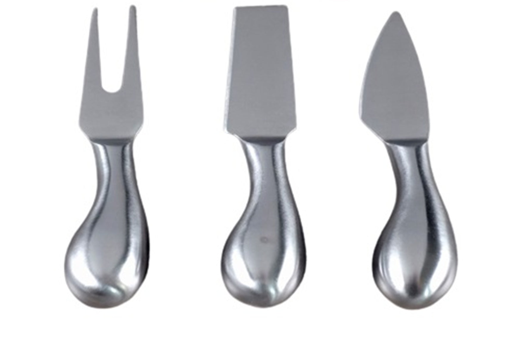 SET OF 3 STAINLESS STEEL CHEESE KNIVES 5x5"
