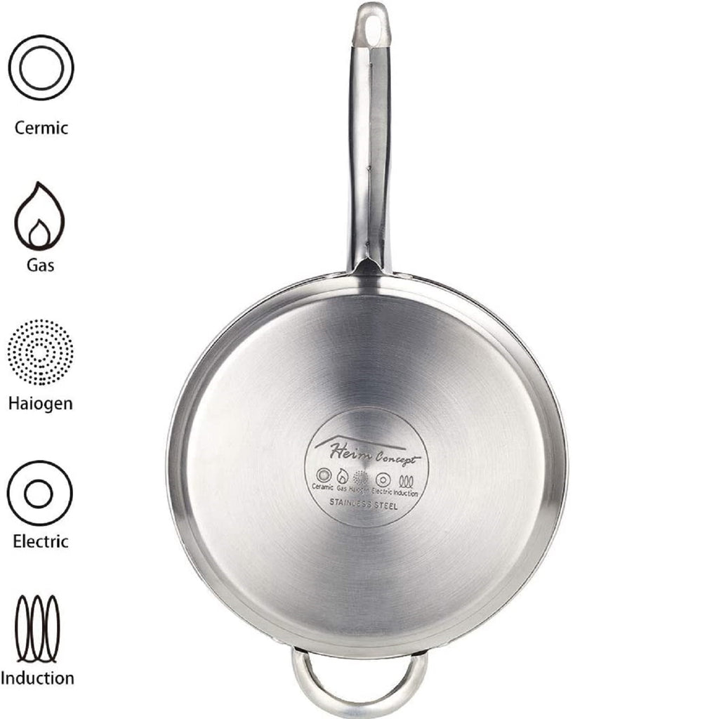 12-Piece Stainless Steel Cookware Sets with Glass Lid
