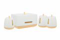 Jiallo European Collection 4-Piece Multi functional Kitchen Storage Bin and Canisters