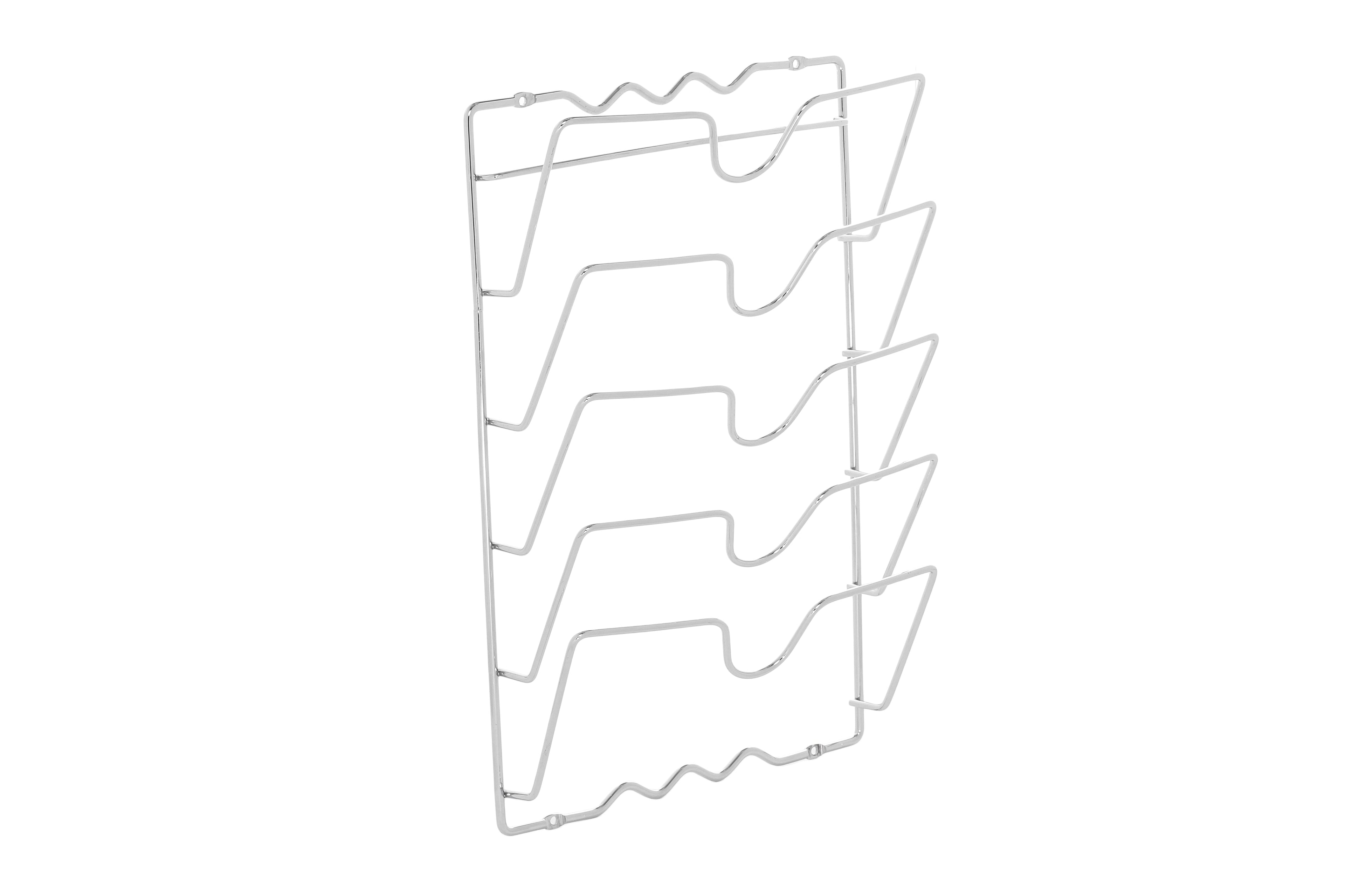 Wall/Door Mounted Kitchen Cabinet Storage Rack Holder for Pot and Pan Lids