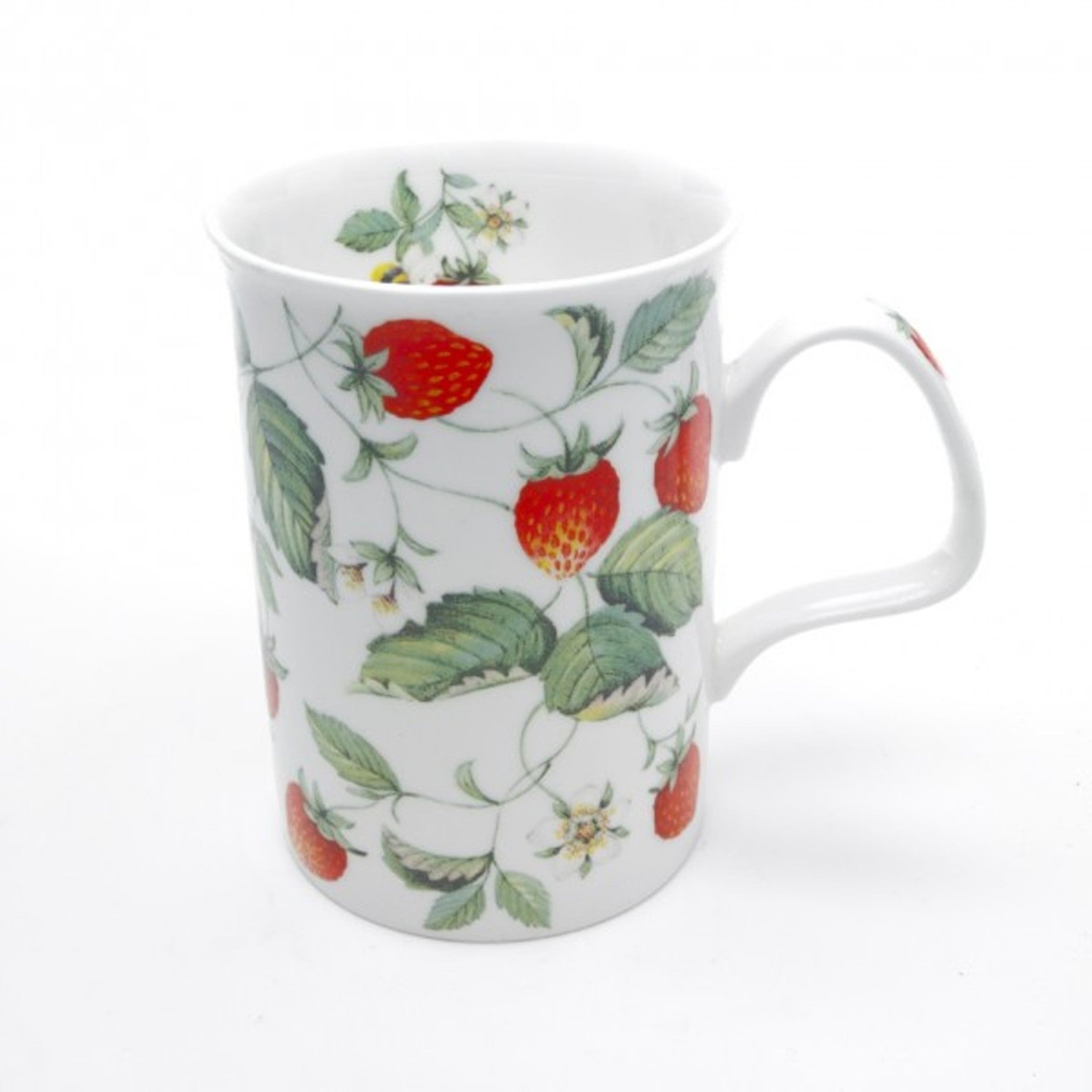 Roy Kirkham Lancaster Mug - Alpine Strawberry Set of 6 , Bone China Ceramic Made in England