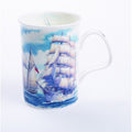 Roy Kirkham Lancaster Mug - Sailing Set of 6, Bone China Ceramic Made in England