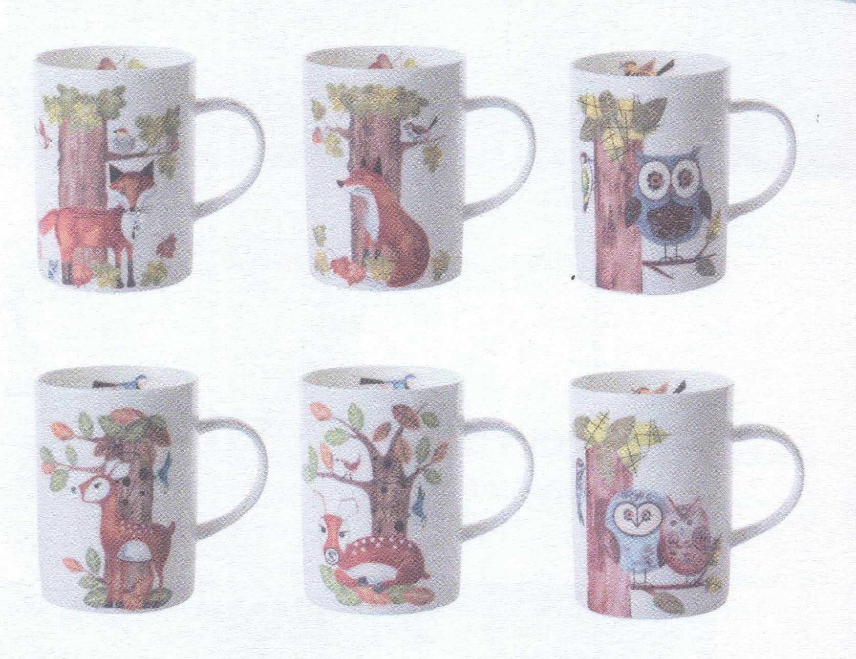 Roy Kirkham Lyric Mug - Natures Way Set of 6, Bone China Ceramic Made in England