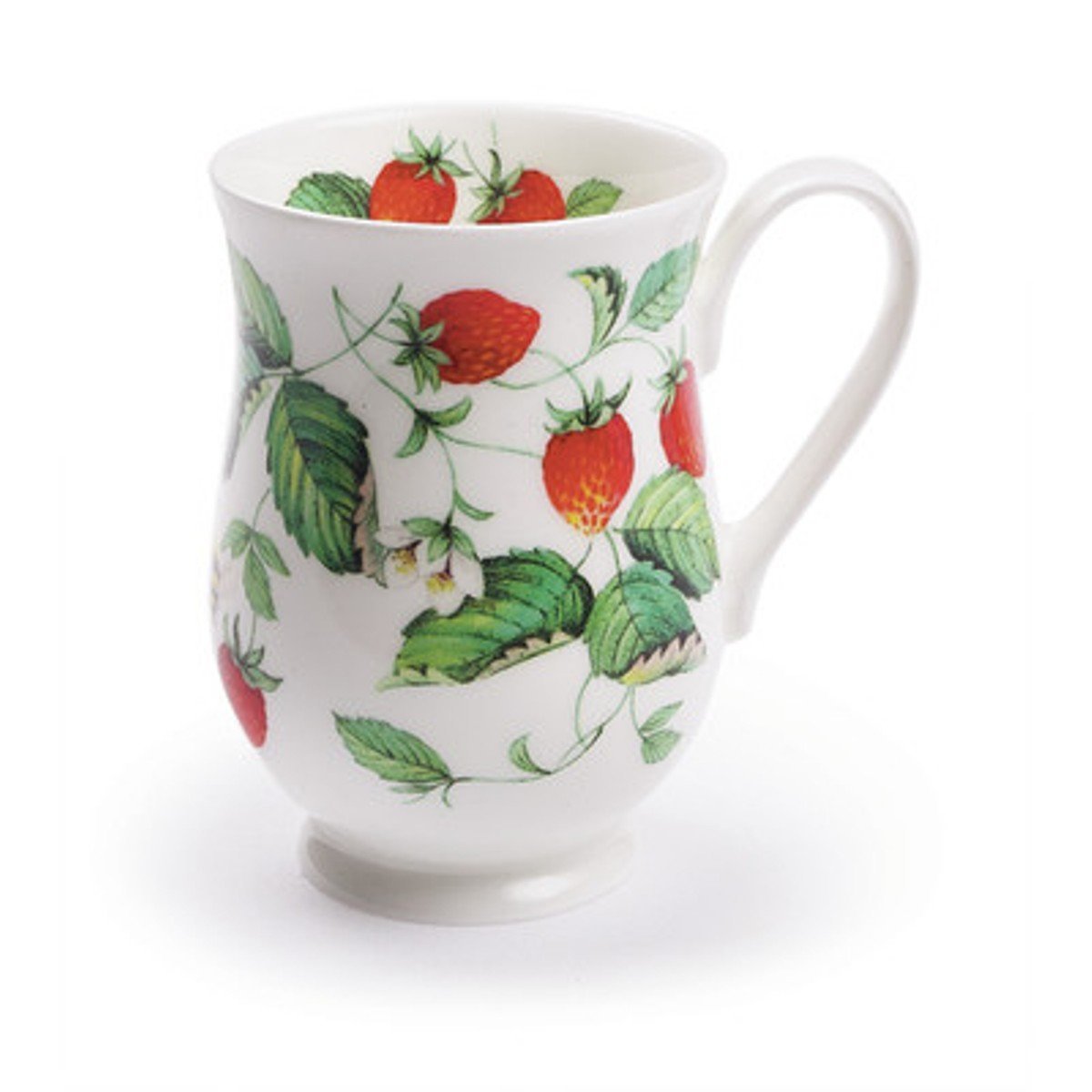 Roy Kirkham Eleanor Mug - Alpine Strawberry Set of 6, Bone China Ceramic Made in England