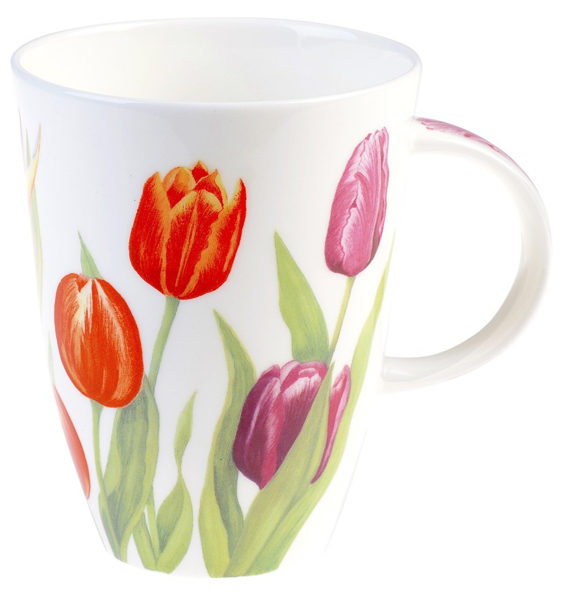 Roy Kirkham Louise Mug - Tulip Garden Set of 6, Bone China Ceramic Made in England